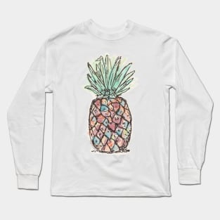 Watercolor Pineapple Long Sleeve T-Shirt